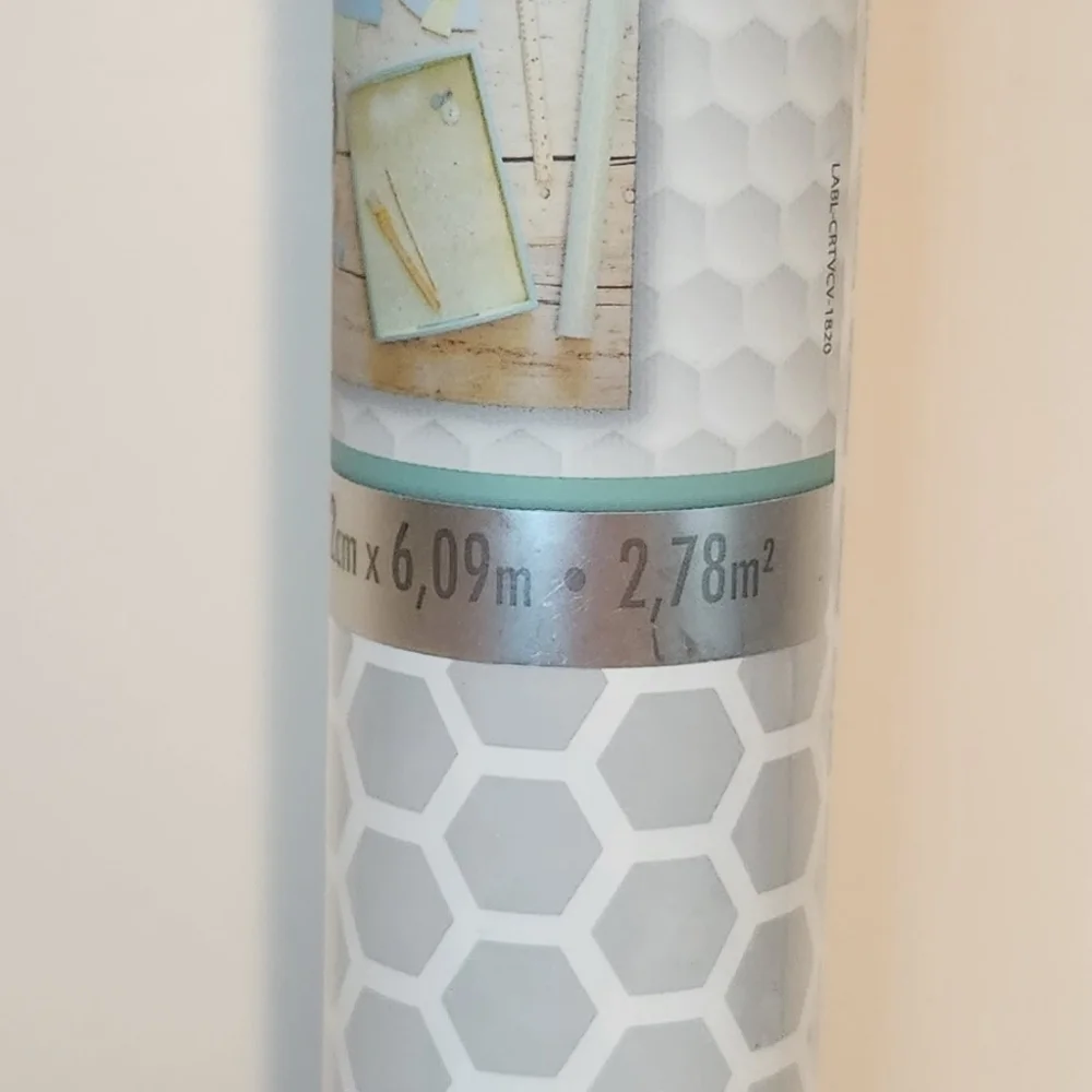 Brand New Grey and White Honeycomb style Contact Paper
